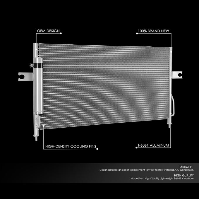 Factory Style Aluminum A/C Condenser <BR>03-04 Nissan Frontier, Xterra