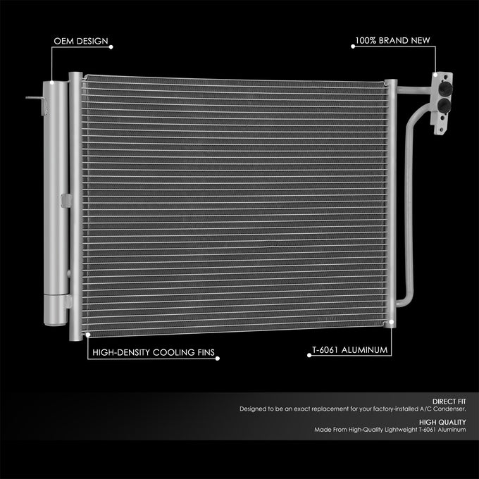 Factory Style Aluminum A/C Condenser <BR>00-06 BMW X5