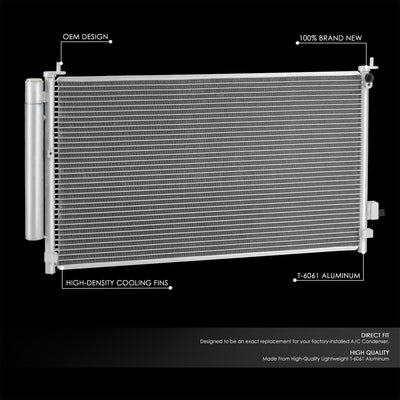 Factory Style Aluminum A/C Condenser <BR>06-11 Honda Civic 1.8L Coupe