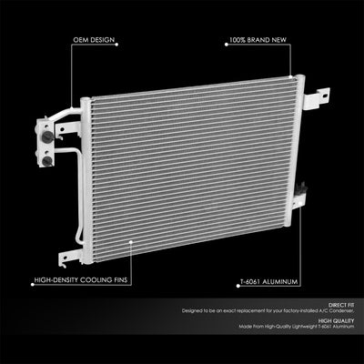 Factory Style Aluminum A/C Condenser <BR>07-11 Jeep Wrangler MT