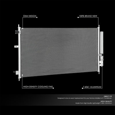 Factory Style Aluminum A/C Condenser <BR>07-12 Acura RDX
