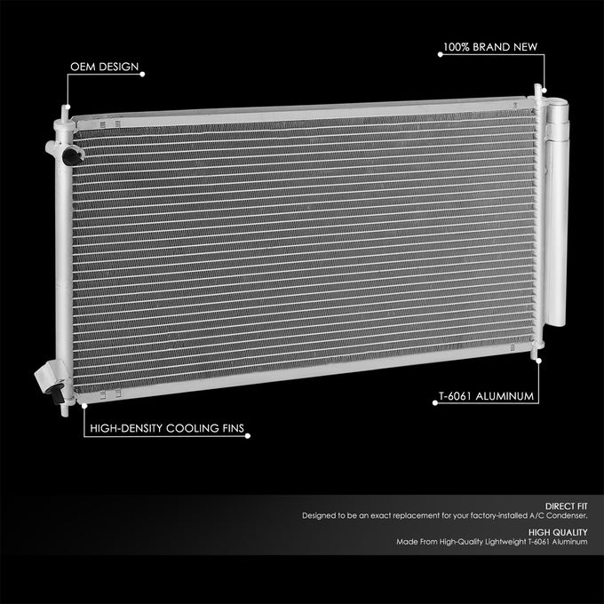 Factory Style A/C Condenser <BR>07-08 Honda Fit