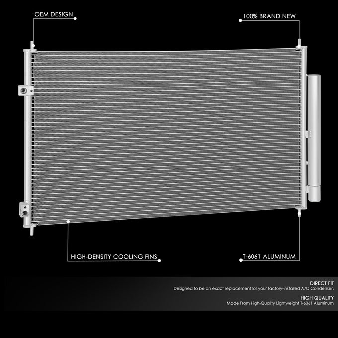 Factory Style A/C Condenser <BR> 07-13 Acura MDX