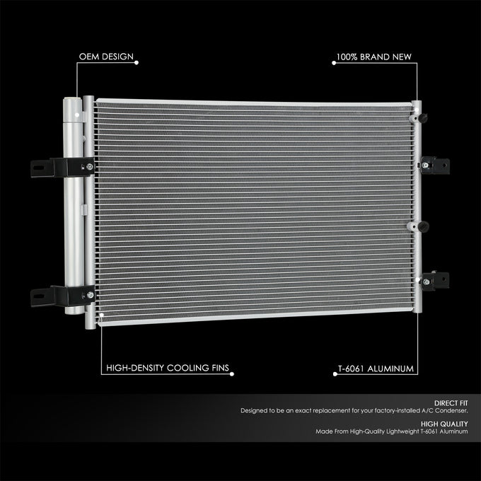Factory Style Aluminum A/C Condenser <BR>07-10 Ford Edge, Lincoln MKX