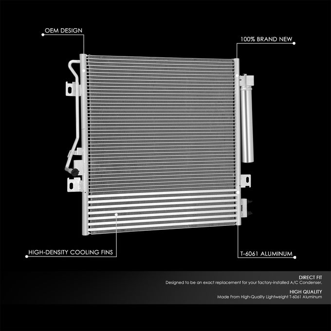 Factory Style Aluminum A/C Condenser <BR>08-12 Jeep Liberty