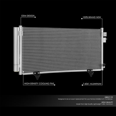 Factory Style Aluminum A/C Condenser <BR>16-17 Subaru Crosstrek, 09-13 Forester, 08-16 Impreza