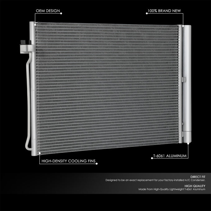 Factory Style A/C Condenser <BR>07-18 BMW X5, 08-19 X6