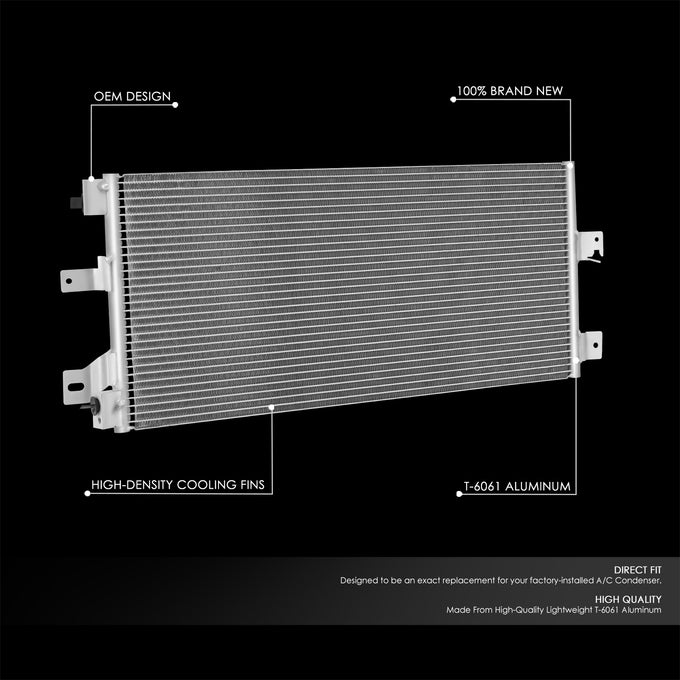 Factory Style Aluminum A/C Condenser <BR>07-17 Jeep Compass, Patriot