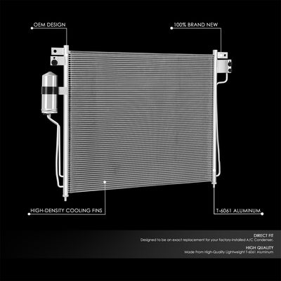 Factory Style Aluminum A/C Condenser <BR>05-21 Nissan Frontier, 08-12 Pathfinder, 06-15 Xterra