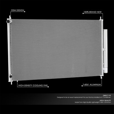 Factory Style Aluminum A/C Condenser <BR>09-15 Honda Pilot