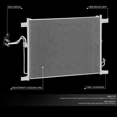 Factory Style A/C Condenser <BR> 08-17 Infiniti EX35 FX35 i FX50 QX50 QX70
