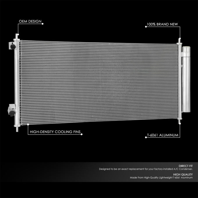 Factory Style Aluminum A/C Condenser <BR>09-13 Honda Fit