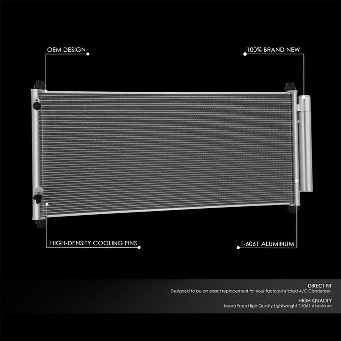 Factory Style Aluminum A/C Condenser <BR>10-14 Honda Insight