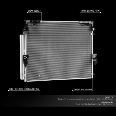 Factory Style Aluminum A/C Condenser <BR>08-21 Lexus LX570, Toyota Land Cruiser