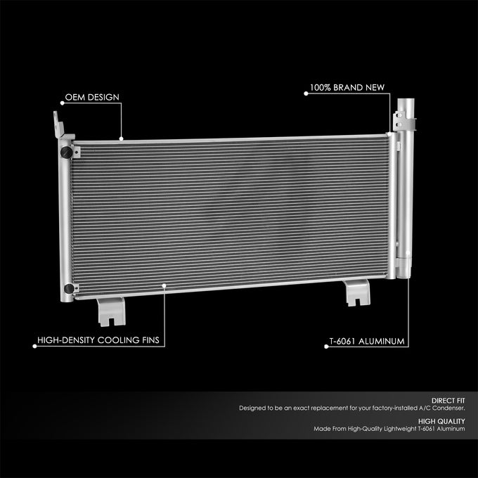 Factory Style Aluminum A/C Condenser <BR>10-15 Lexus RX450h