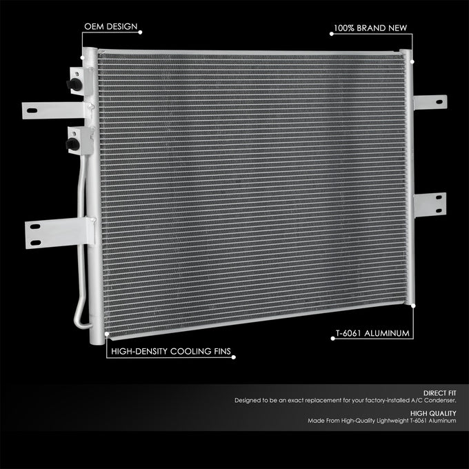 Factory Style A/C Condenser <BR>06-09 Dodge Ram 2500, 06-10 3500, 08-10 4500, 5500