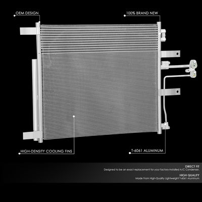 Factory Style A/C Condenser <BR> 09-13 Dodge Ram 1500 2500 3500 3.7L 4.7L 5.7L