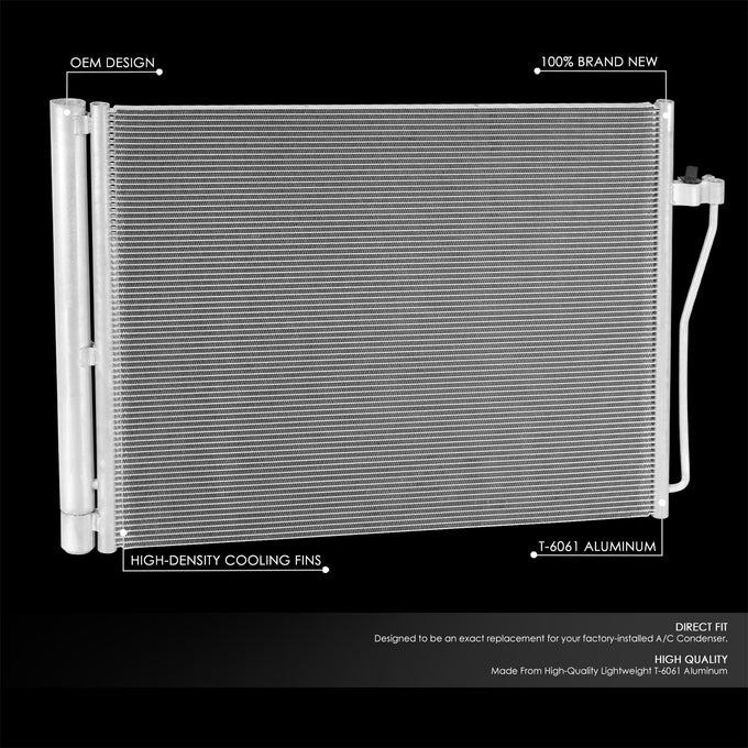 Factory Style Aluminum A/C Condenser <BR>09-15 BMW 750i, 750Li, 10-15 760Li