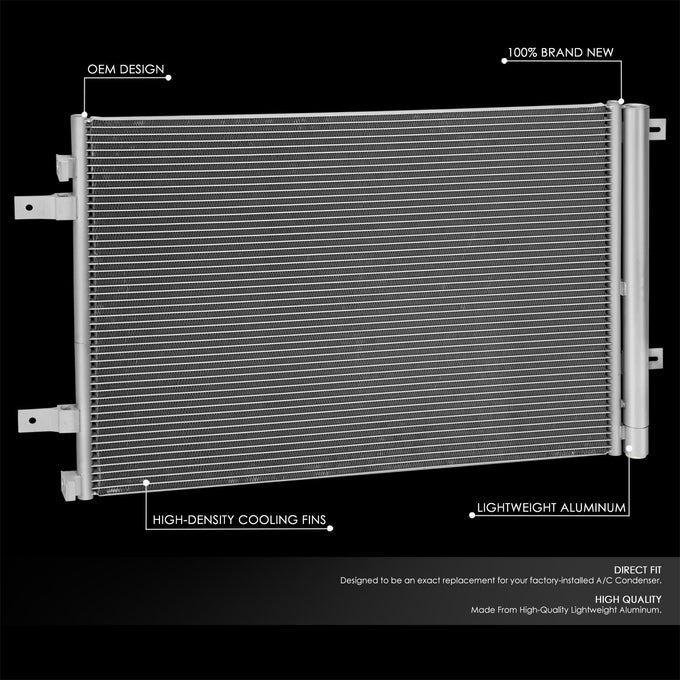 Factory Style A/C Condenser <BR> 11-16 Ford F-250 F-350 F-450 F-550 Super Duty