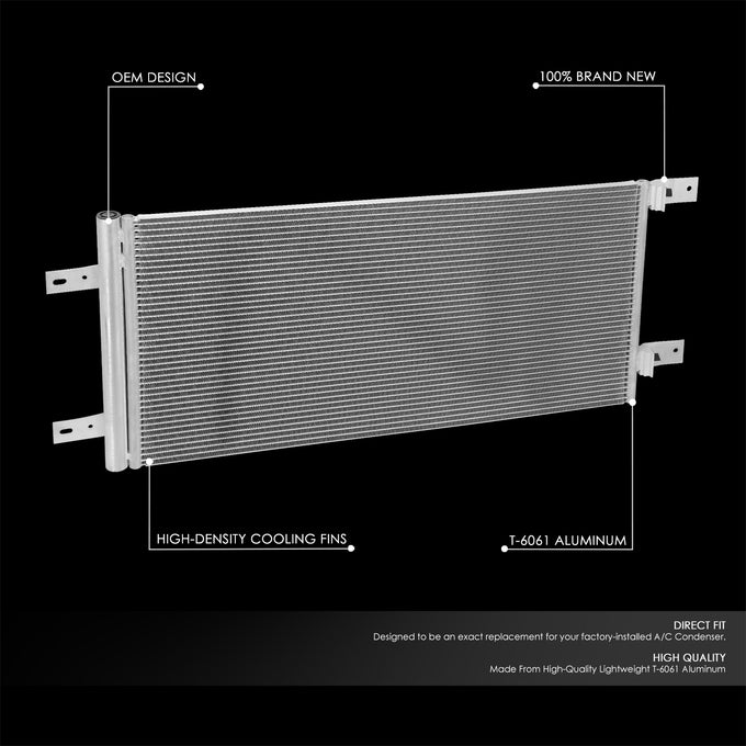 Factory Style Aluminum A/C Condenser <BR>11-16 Ford F250-F550 Super Duty 6.7L