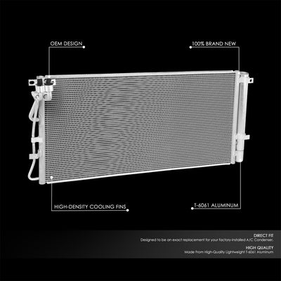Factory Style Aluminum A/C Condenser <BR>10-12 Hyundai Genesis Coupe 3.8L