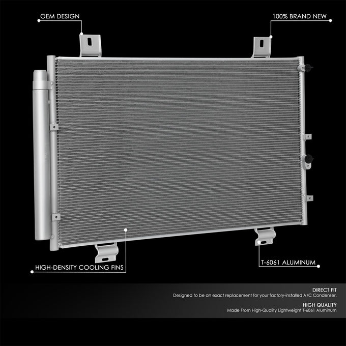 Factory Style A/C Condenser <BR>08-13 Toyota Highlander