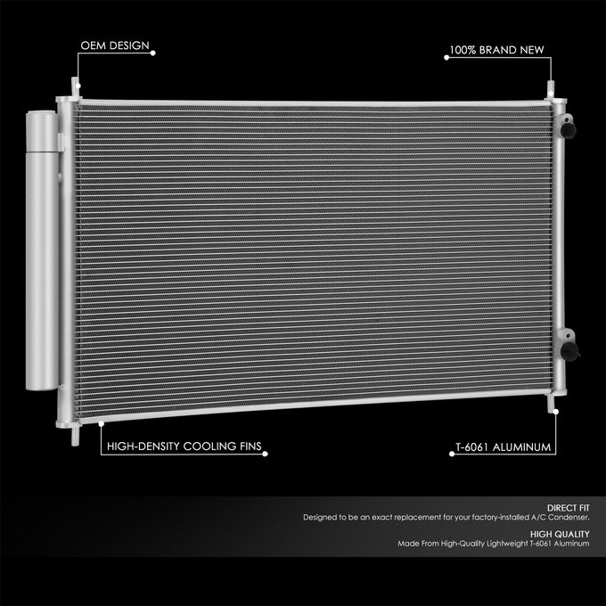 Factory Style Aluminum A/C Condenser <BR>12-19 Toyota Prius C