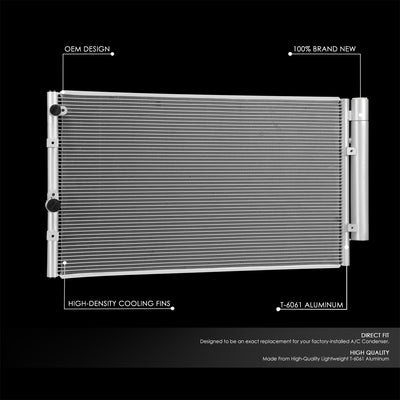 Factory Style Aluminum A/C Condenser <BR>13-16 Scion FR-S, 13-21 Subaru BRZ, 17-21 Toyota 86