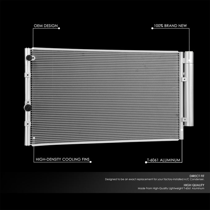 Factory Style Aluminum A/C Condenser <BR>13-16 Scion FR-S, 13-21 Subaru BRZ, 17-21 Toyota 86
