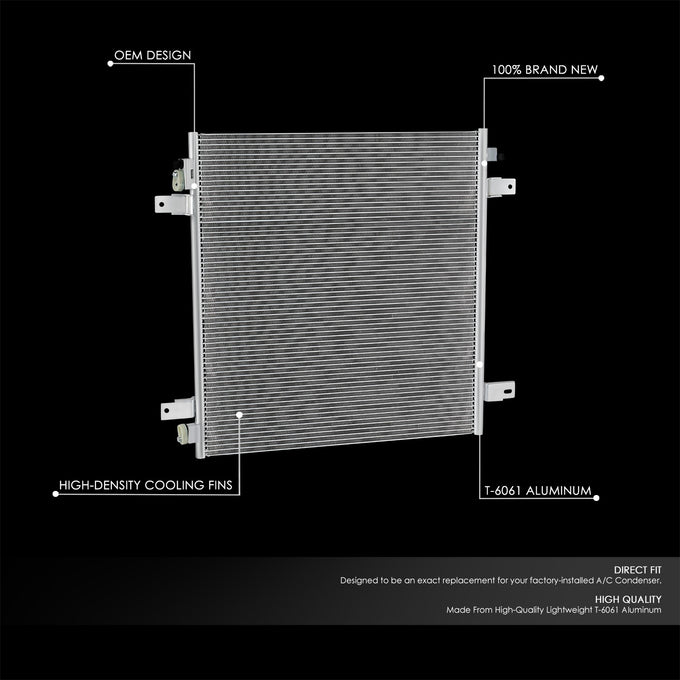 Factory Style Aluminum A/C Condenser <BR>11-13 Infiniti QX56, 14-19 QX80, 17-21 Nissan Armada