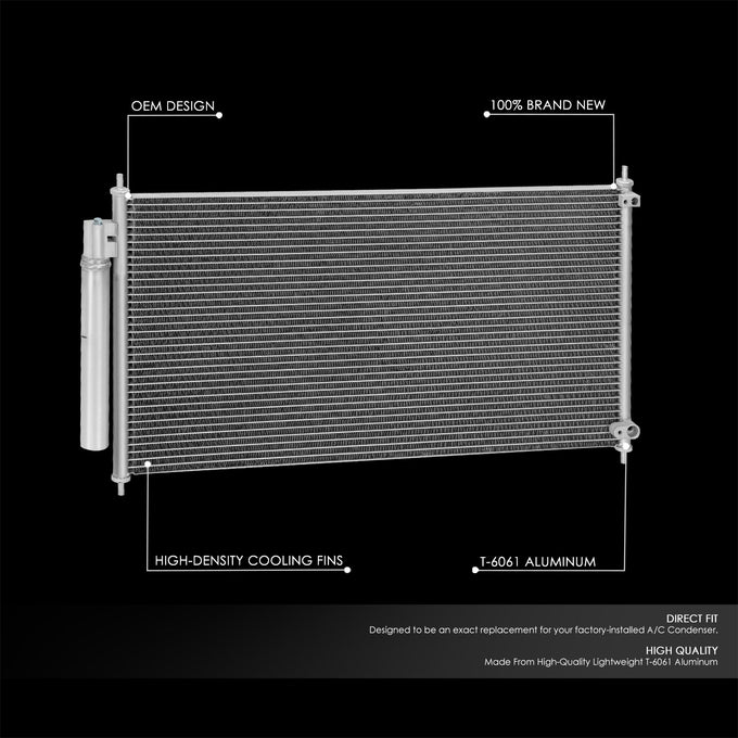 Factory Style A/C Condenser <BR> 13-17 Honda Accord