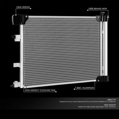 Factory Style Aluminum A/C Condenser <BR>13-19 Nissan Sentra