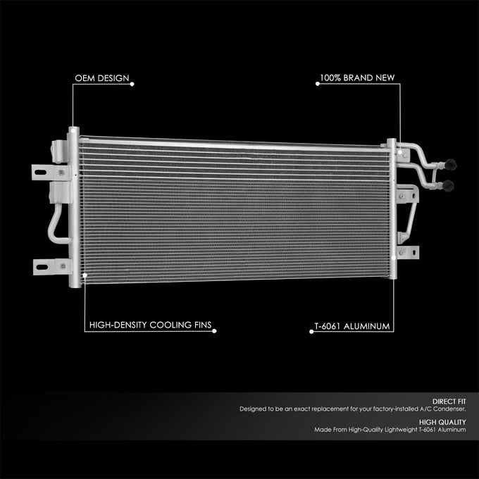 Factory Style Aluminum A/C Condenser <BR>12-19 Ford Explorer