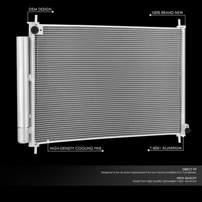 Factory Style Aluminum A/C Condenser <BR>14-17 Honda Accord