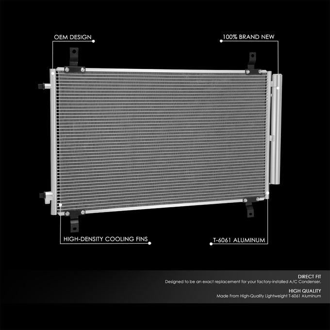 Factory Style Aluminum A/C Condenser <BR>14-20 Acura MDX