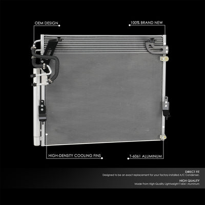 Factory Style Aluminum A/C Condenser <BR>10-11 Toyota Sequoia, 10-18 Tundra