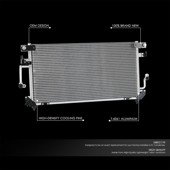 Factory Style Aluminum A/C Condenser <BR>96-97 Lexus LX450, 93-97 Toyota Land Cruiser