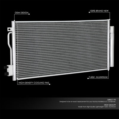 Factory Style A/C Condenser <BR>14-20 Fiat 500L