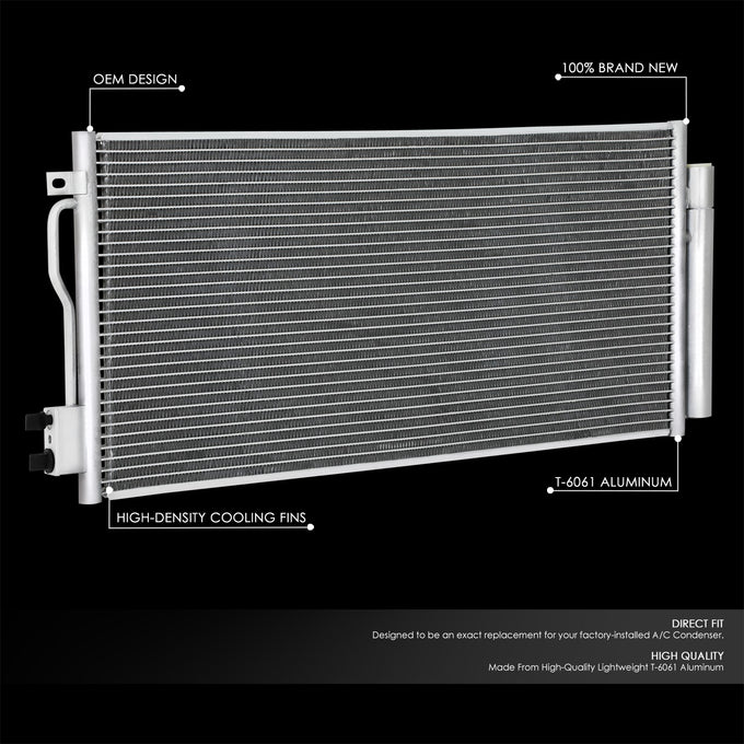 Factory Style A/C Condenser <BR>14-20 Fiat 500L