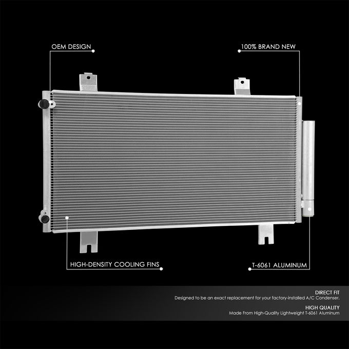 Factory Style Aluminum A/C Condenser <BR>15-20 Honda Fit