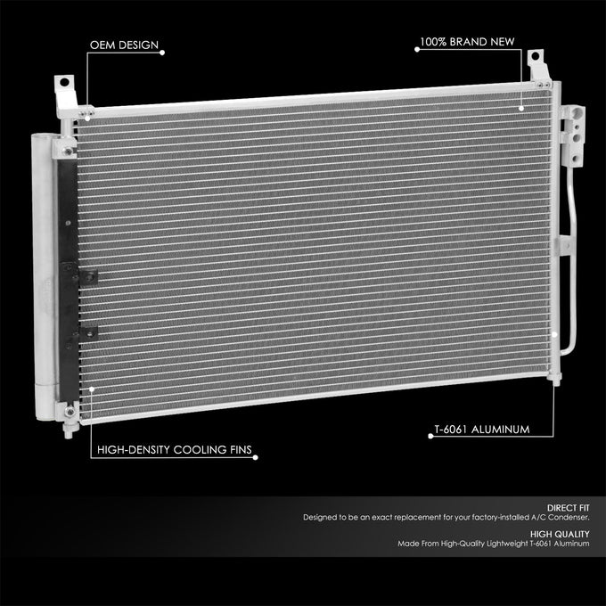 Factory Style A/C Condenser <BR> 14-18 Infiniti Q50 3.5L
