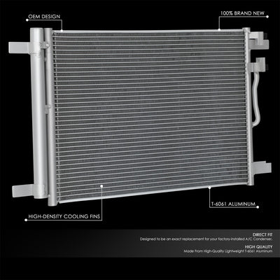 Factory Style A/C Condenser <BR>19-24 VW Arteon, Jetta, 2015 Golf /GTI