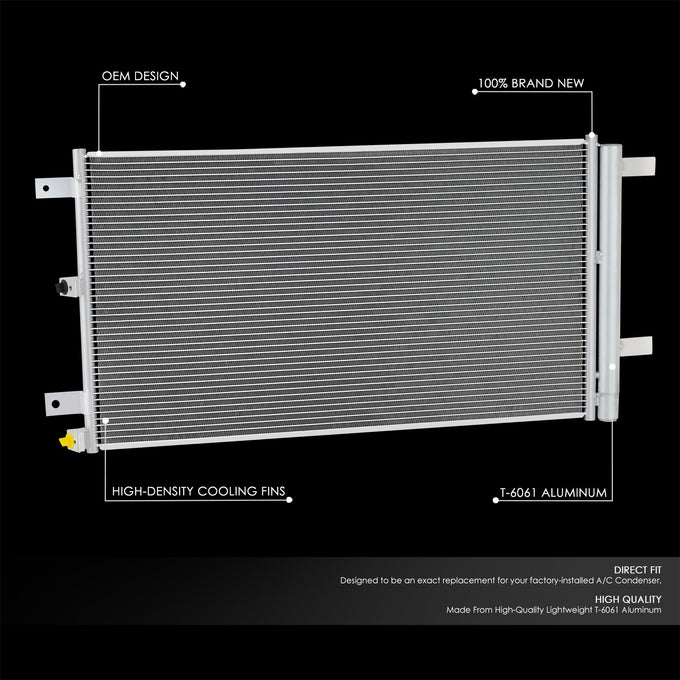 Factory Style Aluminum A/C Condenser <BR>18-24 Ford Expedition, 15-23 F-150, 18-23 Lincoln Navigator