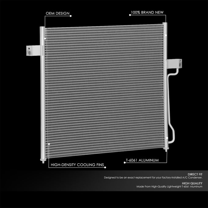 Factory Style A/C Condenser <BR> 06-10 Ford Explorer Sport Trac, 03-05 Lincoln Aviator