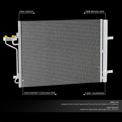 Factory Style Aluminum A/C Condenser <BR>15-18 Ford Focus ST, 14-18 Transit Connect