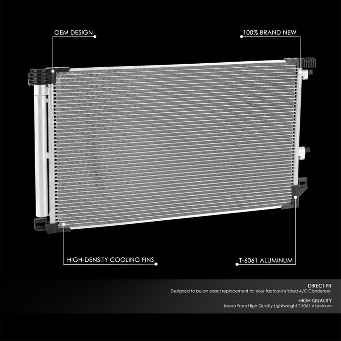 Factory Style Aluminum A/C Condenser <BR>15-17 Lexus NX200t, 18-21 NX300