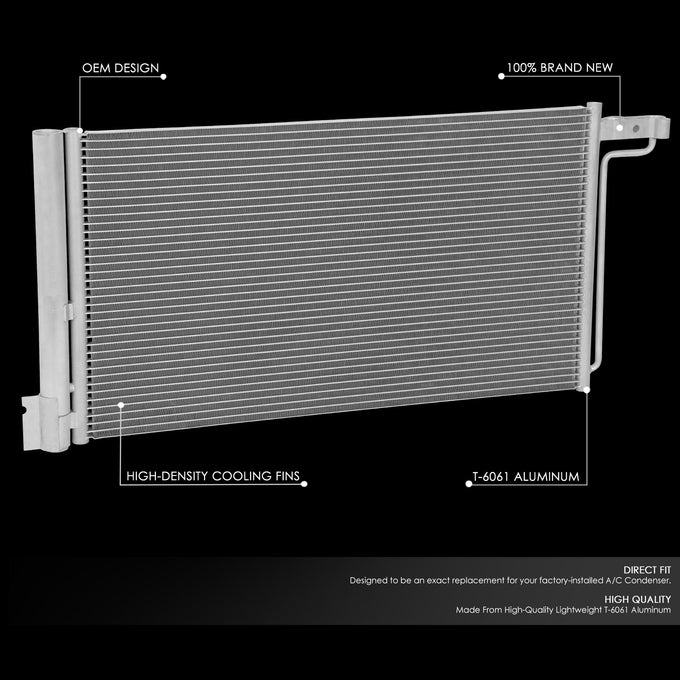 Factory Style A/C Condenser <BR> 15-18 Ford Focus 2.0L