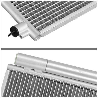 Factory Style Aluminum A/C Condenser <BR>16-18 Fiat 500X, 15-21 Jeep Renegade 2.4L