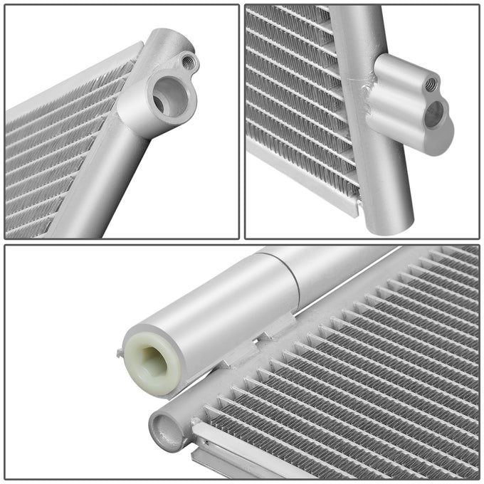 Factory Style Aluminum A/C Condenser <BR>16-18 Fiat 500X, 15-21 Jeep Renegade 2.4L