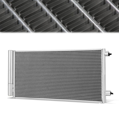Factory Style Aluminum A/C Condenser <BR>16-18 Fiat 500X, 15-21 Jeep Renegade 2.4L